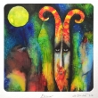 FAUN, verze akvarel, 29x29, canson, 2022