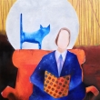 �TEN��, 50 x 60, olej na pl�tn�, 2024
