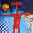 �ERVEN� PAN�K, olej na pl�tn�, 50x70, 2022