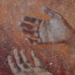 RUCE, olej - tupov�no houbou, asi A4, 2010