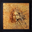 KR�L SLUNCE, olej - zlat� folie na desce 60x60, 2009