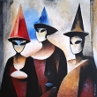 KARNEVAL II, 60x60, olej na pltn, 2025